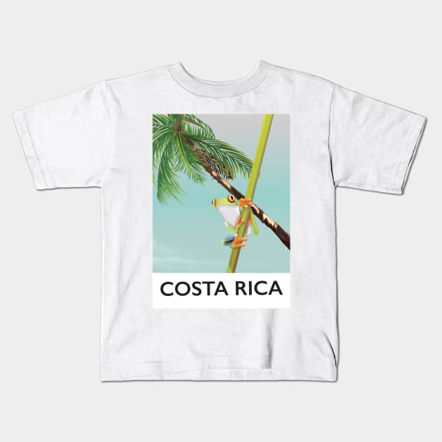 Costa Rica Travel poster Kids T-Shirt by nickemporium1